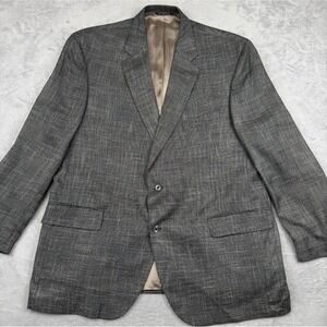 Patrick James Reserve Gibson Sport Blazer Men 48 Gray Viscose Notch Lapel Formal